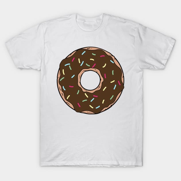 Chocolate Donut, Doughnut, Glaze, Icing, Sprinkles T-Shirt by Jelena Dunčević